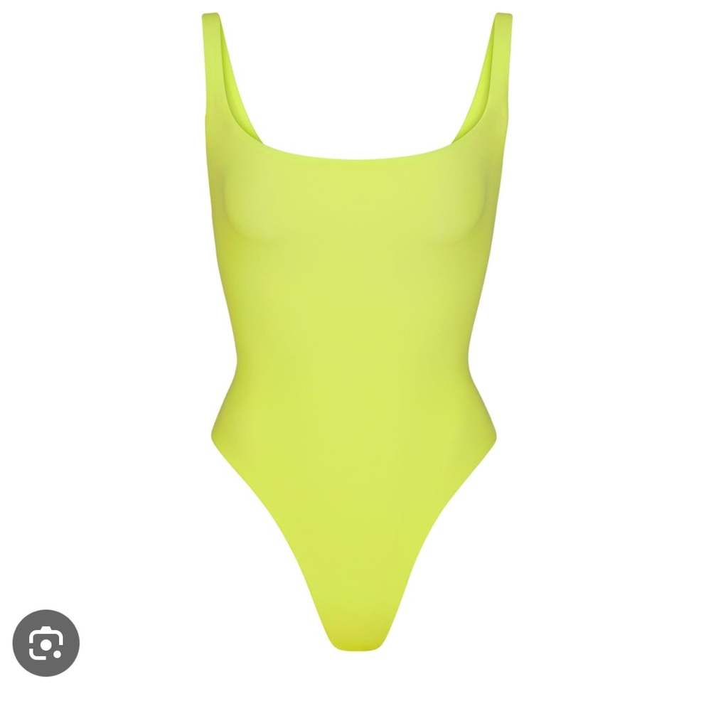 Skims fits everybody square neck  Neon Yellow body suit